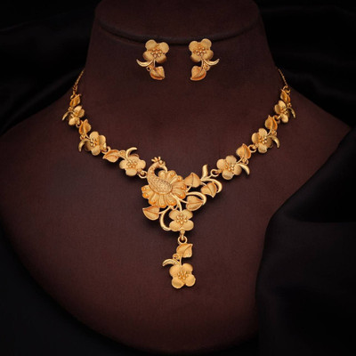 BAPASITARAM Alloy Gold-plated Gold Jewellery Set(Pack of 1)