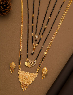 evashoppy Alloy Gold-plated Gold Jewellery Set(Pack of 1)