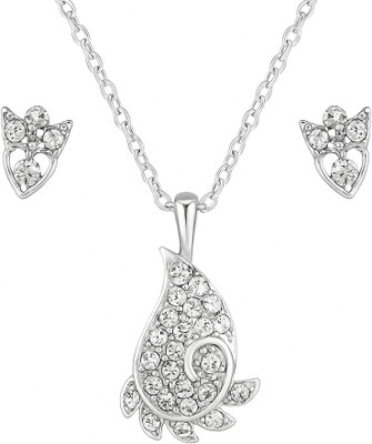 Bazaar wala Metal Silver Jewellery Set(Pack of 2)