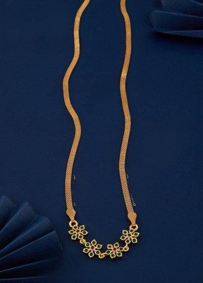 VISHWAFASHIONN Brass Gold-plated Gold Jewellery Set(Pack of 1)