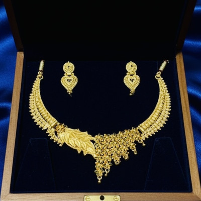 Jassa Alloy Gold-plated Gold Jewellery Set(Pack of 3)