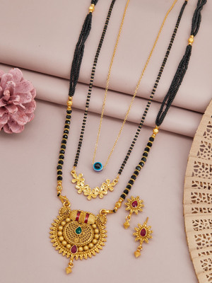 evashoppy Alloy Gold-plated Gold Jewellery Set(Pack of 1)