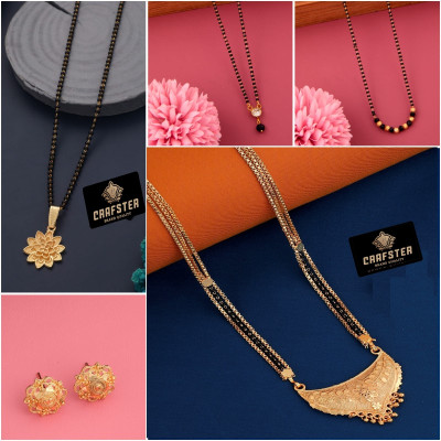 CRAFTSTER Brass, Alloy Gold-plated Gold, Multicolor Jewellery Set(Pack of 5)