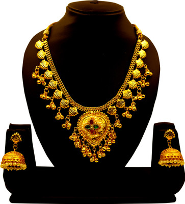 Moti Maya Brass Gold-plated Gold Jewellery Set(Pack of 1)