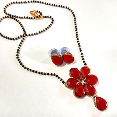 JN Handicraft Brass Copper Red Jewellery Set(Pack of 1)