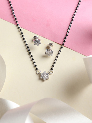 CLARA Sterling Silver Rhodium Silver Jewellery Set(Pack of 1)