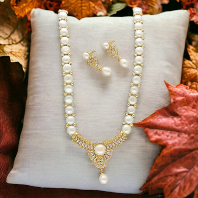 Sri Jagdamba Pearls Alloy Gold-plated Multicolor Jewellery Set(Pack of 3)