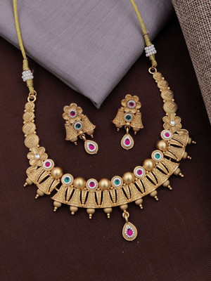 SHIVAY FASHION HUB Alloy Gold-plated Gold Jewellery Set(Pack of 1)