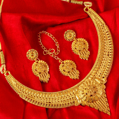 LILY Brass Gold-plated Gold Jewellery Set(Pack of 1)