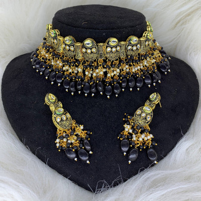 GEODE DELIGHT Copper Gold-plated Multicolor Jewellery Set(Pack of 4)