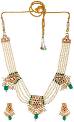 DPMARKETING Alloy Gold-plated Multicolor, Gold Jewellery Set(Pack of 2)