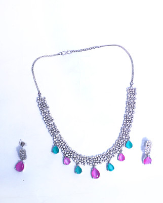 LUSTRA Brass Silver Silver Jewellery Set(Pack of 1)