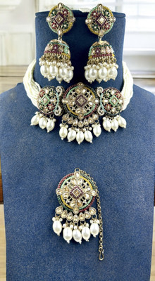 Antiquejewellry Copper Copper Multicolor, Copper, White Jewellery Set(Pack of 4)