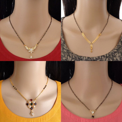 RAMDEV ART FASHION JEWELLERY Designer Alloy Mangalsutra Tanmaniya For Women and Girls Alloy Mangalsutra