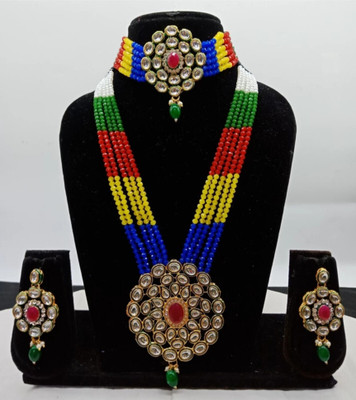jatin imitation Metal Gold-plated Multicolor Jewellery Set(Pack of 3)