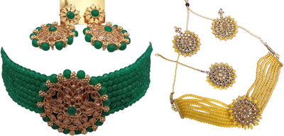 JMBW INTERNATIONAL Alloy Green, Yellow Jewellery Set(Pack of 2)