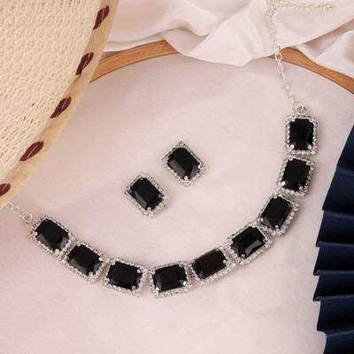 Bhagya Lakshmi Alloy Black Jewellery Set(Pack of 1)