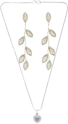SRK Fashions Alloy White, Silver Jewellery Set(Pack of 1)
