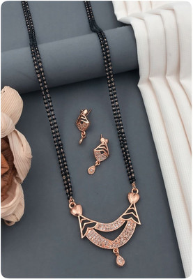 Radheshyam Creation Alloy Gold-plated Rose Gold Jewellery Set(Pack of 3)