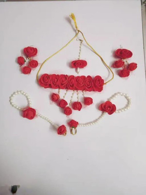 Arihant Shop Fabric Red Jewellery Set(Pack of 1)