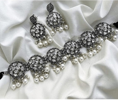 SRK Fashions Alloy White Jewellery Set(Pack of 1)