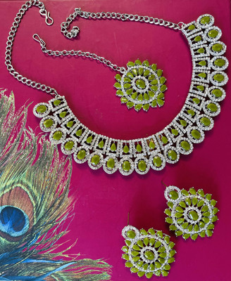 VATSALYA creation Alloy Gold-plated Green Jewellery Set(Pack of 1)
