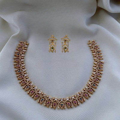 Influtive Brass, Copper Gold-plated Gold Jewellery Set(Pack of 1)