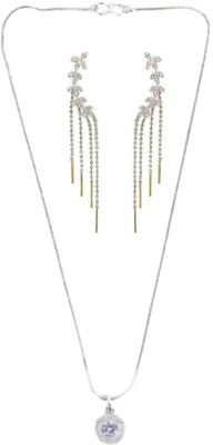 SRK Fashions Alloy White, Silver Jewellery Set(Pack of 1)