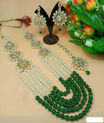 CATALYST Stone, Crystal Gold-plated Green, White Jewellery Set(Pack of 1)