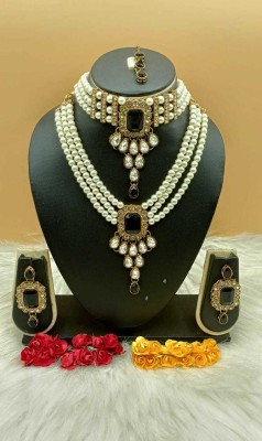 padmawati Alloy Gold-plated Black Jewellery Set(Pack of 1)