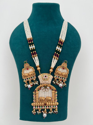 Malaset Copper Gold-plated Multicolor Jewellery Set(Pack of 1)