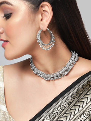 Rubans Elements Alloy Silver Silver Jewellery Set(Pack of 1)