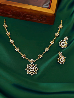 YIMBLI Brass Gold-plated Gold Jewellery Set(Pack of 1)