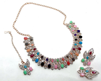 triveni creations Alloy Gold-plated Multicolor Jewellery Set(Pack of 1)