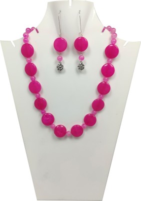 Dnositi Plastic Pink Jewellery Set(Pack of 1)