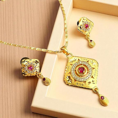 Rhosyn Brass Gold-plated Multicolor Jewellery Set(Pack of 1)