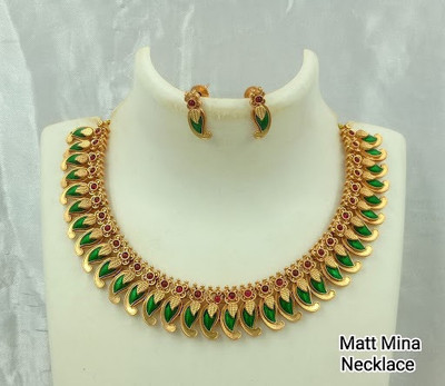 Joyful Alloy Green Jewellery Set(Pack of 3)