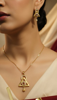 JH IMITATION Alloy Gold-plated Gold Jewellery Set(Pack of 1)