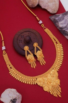 Dharmkul Brass, Copper Gold-plated Gold Jewellery Set(Pack of 1)