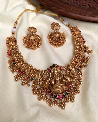FALLALERY Alloy Gold-plated Gold Jewellery Set(Pack of 1)