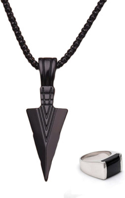 MAATRCHAAYA Sterling Silver, Alloy Titanium, Sterling Silver Black, Silver Jewellery Set(Pack of 2)