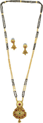 NINAMAAYRA Alloy Gold-plated Gold Jewellery Set(Pack of 1)