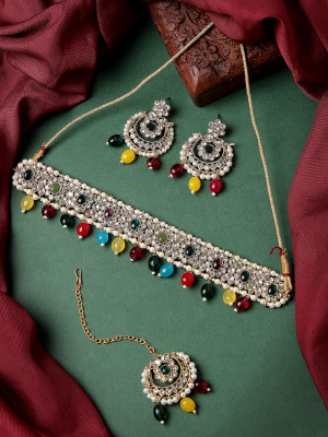 Sukkhi Alloy Gold-plated Multicolor Jewellery Set(Pack of 4)