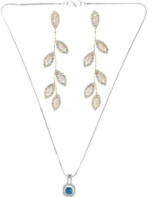 SKG Fashions Stone Blue, Silver Jewellery Set(Pack of 1)