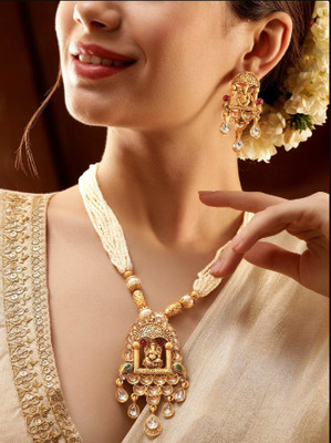 MANSIYAORANGE Copper Gold-plated Multicolor Jewellery Set(Pack of 3)