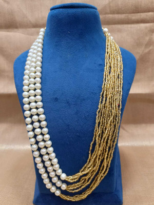 DENICRAAS Alloy Gold-plated Yellow, White Jewellery Set(Pack of 1)