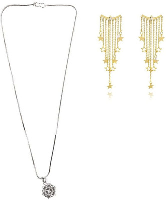 SKG Fashions Stone Silver, Gold Jewellery Set(Pack of 1)