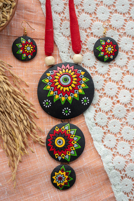 SHILPOGRAM Terracotta Red Jewellery Set(Pack of 1)