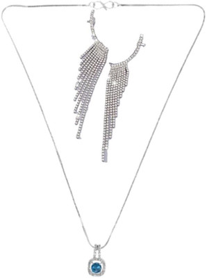 SRK Fashions Alloy Blue, Silver Jewellery Set(Pack of 1)