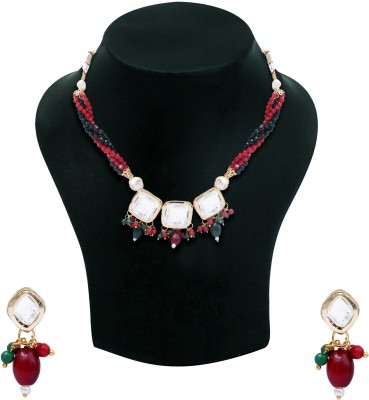 KRISHIKA JWELLERY Crystal Multicolor Jewellery Set(Pack of 1)